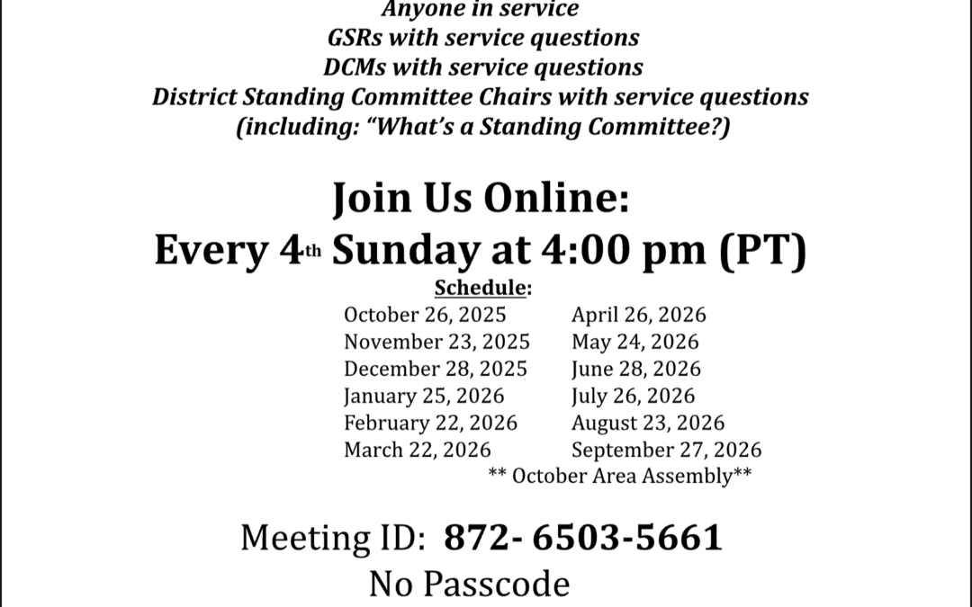Flyer: Third Legacy Roundtable — Every Sunday at 4 PM on Zoom, open to all